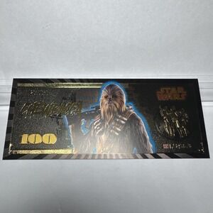 Star Wars Chewbacca Gold/Black Foil Plated Banknote Novelty Note